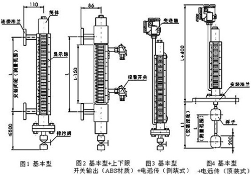 磁翻板液位計結構特點(diǎn)圖